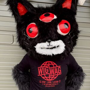 Black WigWag Logo Tee